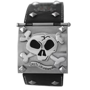 Preowned Corum Buckingham Skull Quartz Black Dial Watch 138.177.20