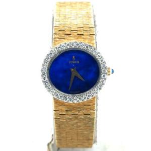 Preowned Corum Vintage Hand Wind Diamond Blue Dial Watch 15677A80