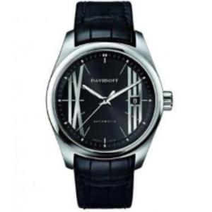 Preowned Davidoff Velocity Date Automatic Black Dial Watch
