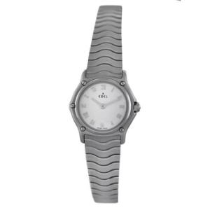 Preowned Ebel Wave Quartz Silver Dial Watch E9157111