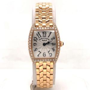 Preowned Franck Muller Cintree Curvex Quartz Diamond Silver Dial Watch 2251 QZ D