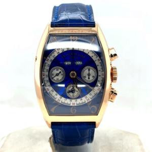 Preowned Franck Muller Master Calendar Magnum Chronograph Blue Dial Watch 6850 CC MC