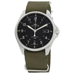Preowned Glycine Combat 6 Vintage Automatic Black Dial Watch GL0122