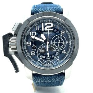 Preowned Graham Chronofighter Oversized Chronograph Automatic Blue Dial Watch 2CCAC.U04A.T33B