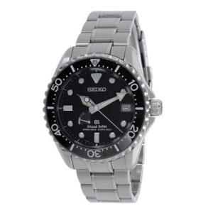 Preowned Grand Seiko Spring Drive Diver Automatic Black Dial Watch SBGA029