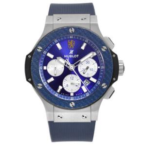 Preowned Hublot Big Bang Chronograph Blue Dial Watch 301.SY.7129.LR.CFC17
