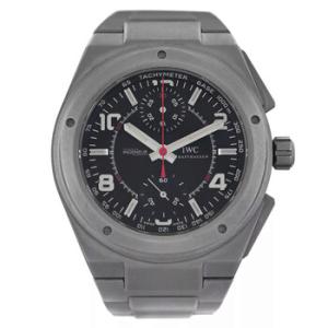 Preowned IWC Ingenieur Chronograph Amg Chronograph Black Dial Watch IW372503