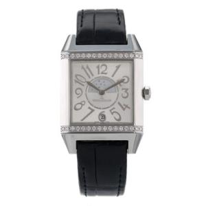 Preowned JaegerLeCoultre Reverso Squadra Lady Duetto Automatic Diamond White Dial Watch Q7058420