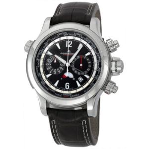 Preowned Jaeger LeCoultre Master Compressor Chronograph Black Dial Watch Q1768470