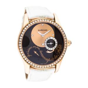 Preowned Jean Richard Bressel Lady Juliette Automatic Diamond Brown Dial Watch 64143D52A71BAA7