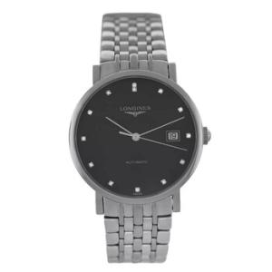 Preowned Longines Elegant Collection Automatic Diamond Black Dial Watch L4.810.4.57.6