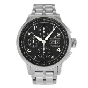Preowned Maurice Lacroix Masterpiece Masterchrono Chronograph Automatic Black Dial Watch MP6348SS00132E