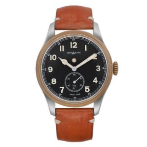 Preowned Montblanc Montblanc 1858 GMT Automatic DayNight Black Dial Watch MB116479