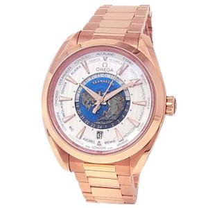 Preowned Omega Aqua Terra CoAxial GMT Silver Dial Watch 220.50.43.22.02.001