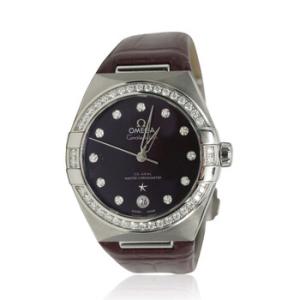 Preowned Omega Constellation Automatic Diamond Red Dial Watch 131.18.36.20.61.001