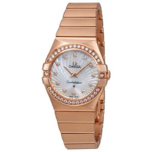 Preowned Omega Constellation Diamond Mother of Pearl Dial Watch 123.55.27.60.55.001