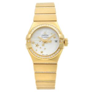Preowned Omega Constellation Diamond White Mother of Pearl Dial Watch 123.55.27.20.05.002