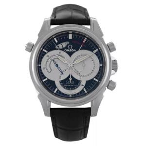 Preowned Omega De Ville CoAxial Rattrapante Chronograph Black Dial Watch 4847.50.31