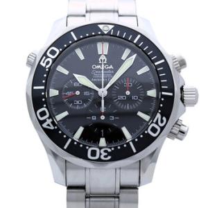 Preowned Omega Seamaster Chronograph Automatic Black Dial Watch
