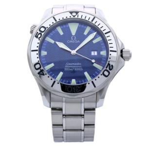 Preowned Omega Seamaster Quartz Chronometer Blue Dial Watch