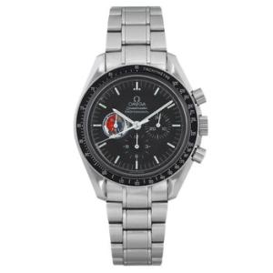Preowned Omega Speedmaster Professional Chronograph Hand Wind Black Dial Watch 3597.22.00