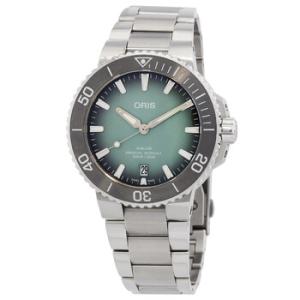 Preowned Oris Aquis Automatic Green Dial Watch 01 733 7732 413707 8 21 05PEB