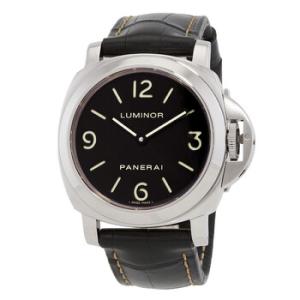 Preowned Panerai Luminor Base Hand Wind Black Dial Watch PAM00112