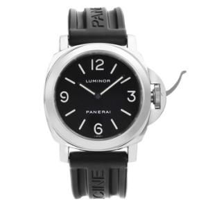 Preowned Panerai Panerai Luminor Hand Wind Black Dial Watch PAM00002