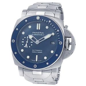 Preowned Panerai Submersible Blu Notte Blue Dial Watch PAM02068