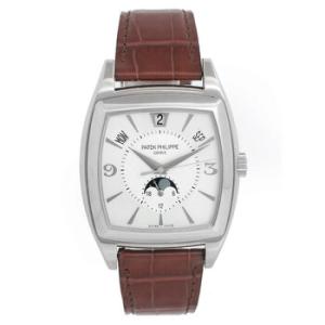 Preowned Patek Philippe Annual Calendar GreySilver Dial Watch 5135G