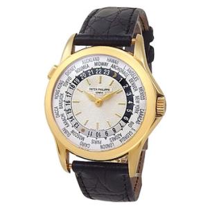 Preowned Patek Philippe Complications World Time Automatic Silver Dial Watch 5110J001