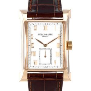 Preowned Patek Philippe Pagoda Hand Wind Silver Dial Watch 5500R