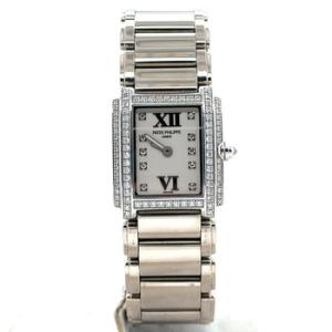 Preowned Patek Philippe Twenty4 Diamond Silvertone Dial Watch 4908200G001