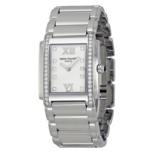 Preowned Patek Philippe Twenty4 Diamond White Dial Watch 491010A011
