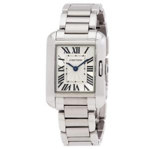 Preowned Preowned Cartier Tank Anglaise Silver Dial Watch W5310022