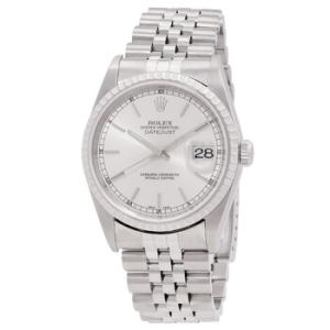 Preowned Preowned Rolex Datejust Automatic Silver Dial Watch 16220BLSJ