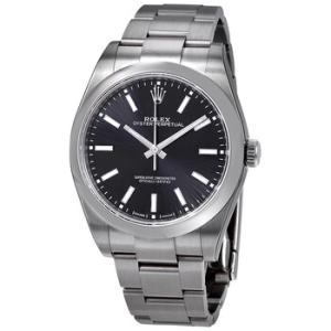Preowned Preowned Rolex Oyster Perpetual Automatic Black Dial Watch 114300BKSO