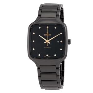 Preowned Rado Automatic Diamond Black Dial Watch R27078702