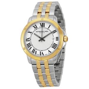 Preowned Raymond Weil Tango White Dial TwoTone Steel With Gold PVD Watch 5591STP00300