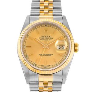 Preowned Rolex Datejust 26 Automatic Chronometer Gold Dial Watch 69173 CSJ