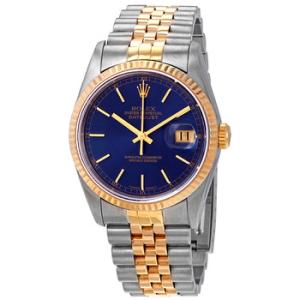 Preowned Rolex Datejust 36 Automatic Blue Dial Watch Pre owned 16233 BLSJ