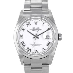 Preowned Rolex Datejust 36 Automatic Chronometer Silver Dial Watch 16200 SRO