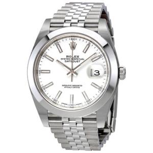 Preowned Rolex Datejust 41 White Dial Stainless Steel Jubilee Watch 126300WSJ
