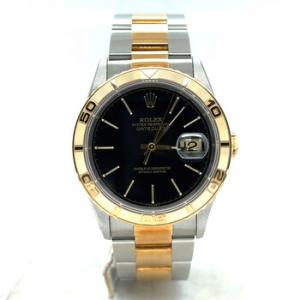 Preowned Rolex Datejust Automatic Black Dial Watch 16263 BKSO