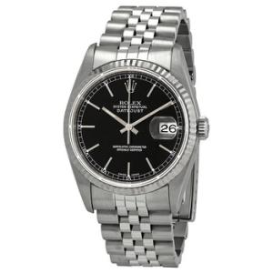 Preowned Rolex Datejust Automatic Black Dial Watch URLX16234BKSJ