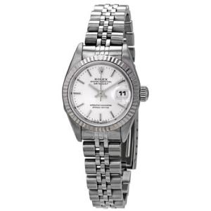 Preowned Rolex Datejust Automatic Silver Dial Watch 69174SSJ