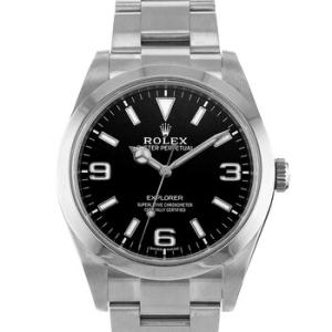 Preowned Rolex Explorer Automatic Chronometer Black Dial Watch 214270 BKSO