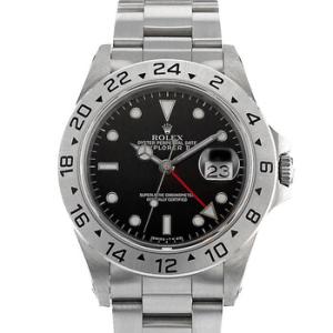 Preowned Rolex Explorer II Automatic Black Dial Watch 16570 BKSO