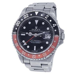 Preowned Rolex GMTMaster II Automatic Black Dial Watch 16710 BKSO