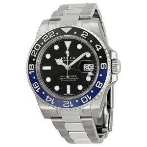 Preowned Rolex GmtMaster Ii GMT Black Dial Watch 116710BLNR